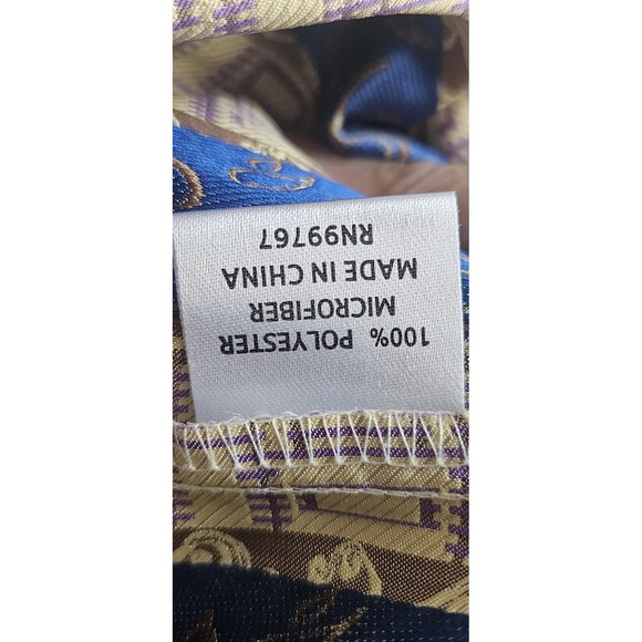 Daniel Elison MEN 2XL (18.5) floral button down dress shirt polyester microfiber - Picture 4 of 6